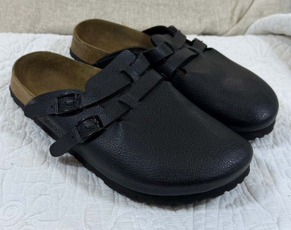 Birki's Women Size 9 Black Birkenstock Camden Leather Clog Mule Casual Slip Shoe